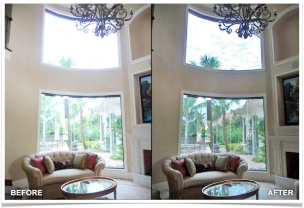 Solar Window Film before and after