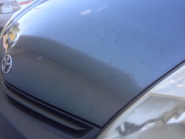 Cracked clear bra paint protection film